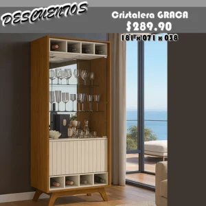 APARADOR CRISTALERA GRACA
