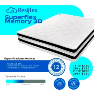 COLCHON SUPERFLEX MEMORY 3D