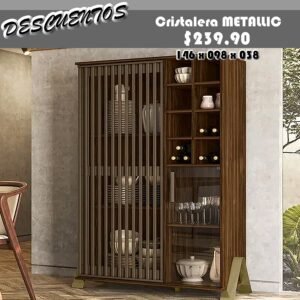 APARADOR CRISTALERA METALLIC